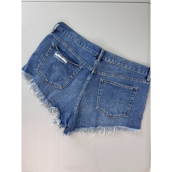 We the Free People women's 31 denim cut off jean shorts high waisted distressed - Picture 7 of 7